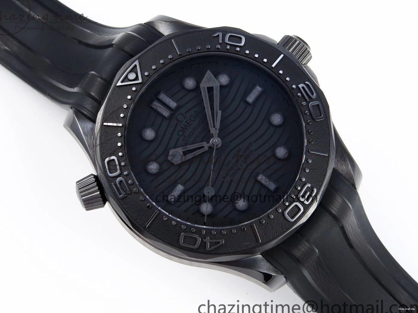 0325 SEAMASTER 300M 43.5MM BLACK CERAMIC VSF 1:1 BEST EDITION BLACK DIAL ON BLACK RUBBER STRAP A FashionForward 7766